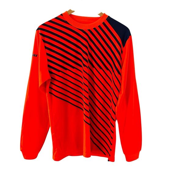 Vizari Soccer Men Goalkeeper Jersey Shirt Size Medium Orange Padded Elbow Futbol - Picture 1 of 15